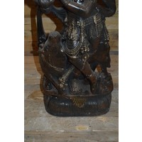 thumb-Betonnen tuinbeeld Krishna op koe-5