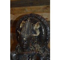 thumb-Betonnen tuinbeeld Krishna op koe-6