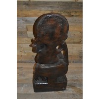 thumb-Betonnen tuinbeeld Krishna op koe-7
