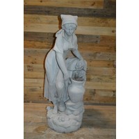 thumb-Betonnen beeld vrouw met waterkruik in klassieke stijl-1