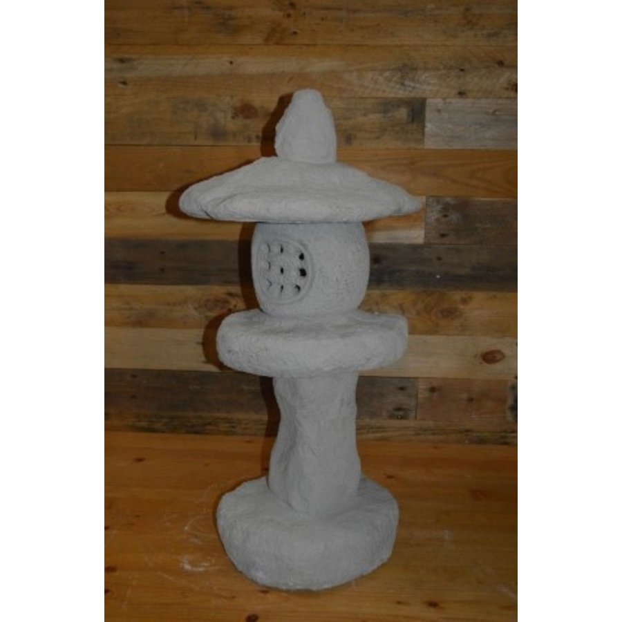 Betonnen Japanse Rankei tuinlantaarn – decoratief beeld voor tuin of vijver-2