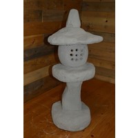 thumb-Betonnen Japanse Rankei tuinlantaarn – decoratief beeld voor tuin of vijver-1