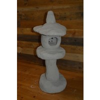 thumb-Betonnen Japanse Rankei tuinlantaarn – decoratief beeld voor tuin of vijver-3