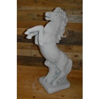 thumb-Betonnen tuinbeeld van steigerend paard met lange manen – decoratief beeld voor oprit of manege-3