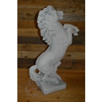thumb-Betonnen beeld steigerend paard met lange manen-4