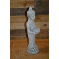 thumb-Betonnen beeld Shiva / Shri Lakshmi met lotusbloem tuinbeeld-4