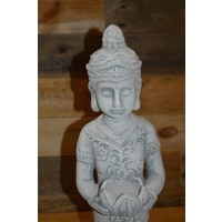 thumb-Betonnen beeld Shiva / Shri Lakshmi met lotusbloem tuinbeeld-5