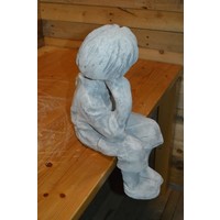 thumb-Betonnen beeld boeren jongetje tuinbeeld nostalgisch-3