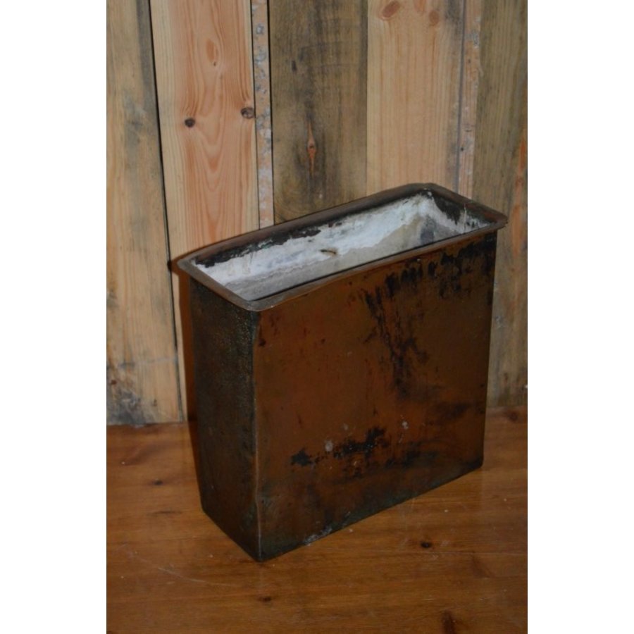 Industriële rood koperen bak rechthoekig-2