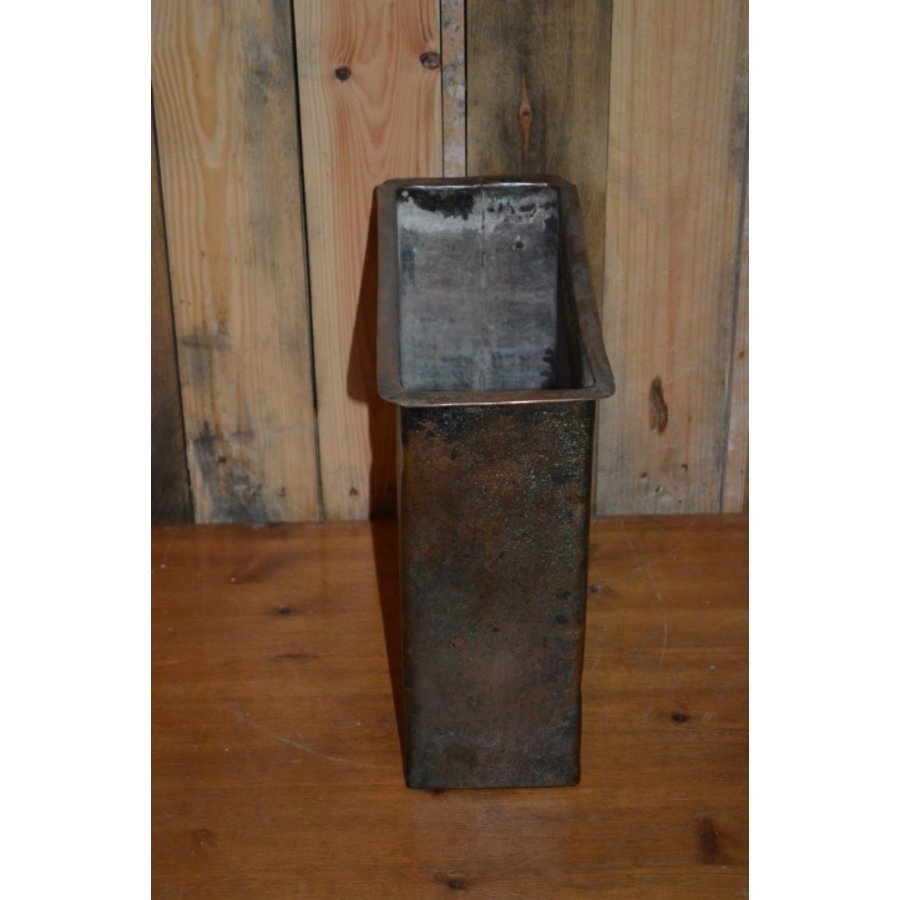 Rood koperen industriële rechthoekige bak voor planten of decoratie-3