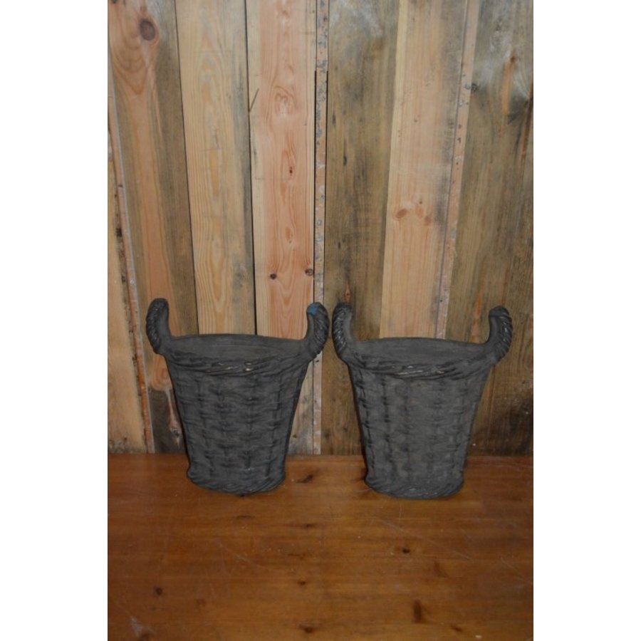 Set van 2 decoratieve messing mandjes-1
