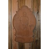 LoodsVol, Tweedehands Vintage houten wandbord met vrouw en karnton