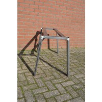 thumb-Industriële metalen tafelpoot van blank staal B-keus voor tafel of bureau-2