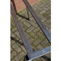 thumb-Industriële metalen tafelpoot van blank staal B-keus voor tafel of bureau-3