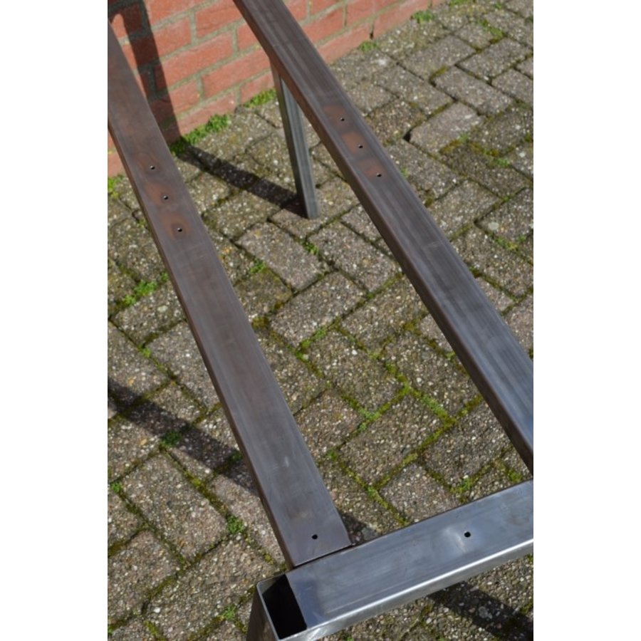 Industriële metalen tafelpoot van blank staal B-keus voor tafel of bureau-3