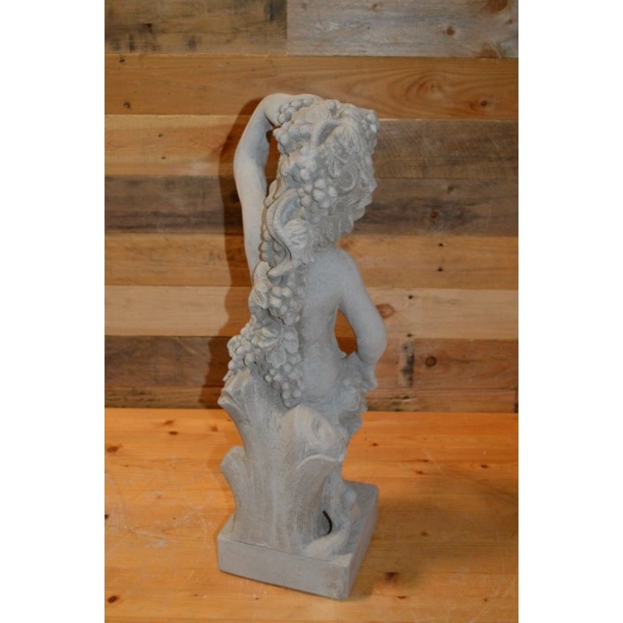 Betonnen beeld jonge man jaargetijde herfst tuinbeeld-3