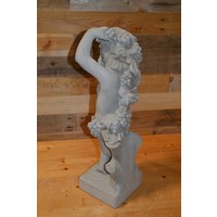 thumb-Betonnen beeld jonge man jaargetijde herfst tuinbeeld-4