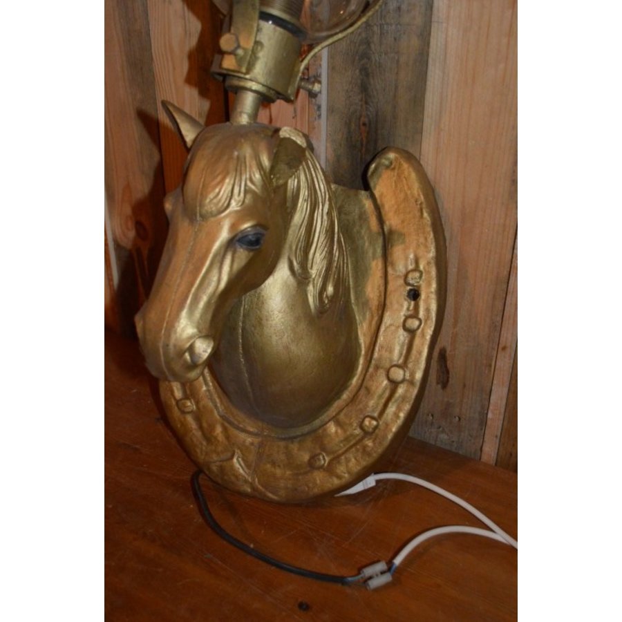 Wandlamp hoefijzer met paardenhoofd-3