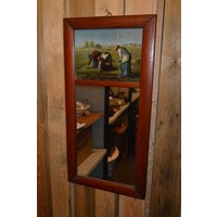 thumb-Vintage spiegel jaren 50 met veldtafereel-1