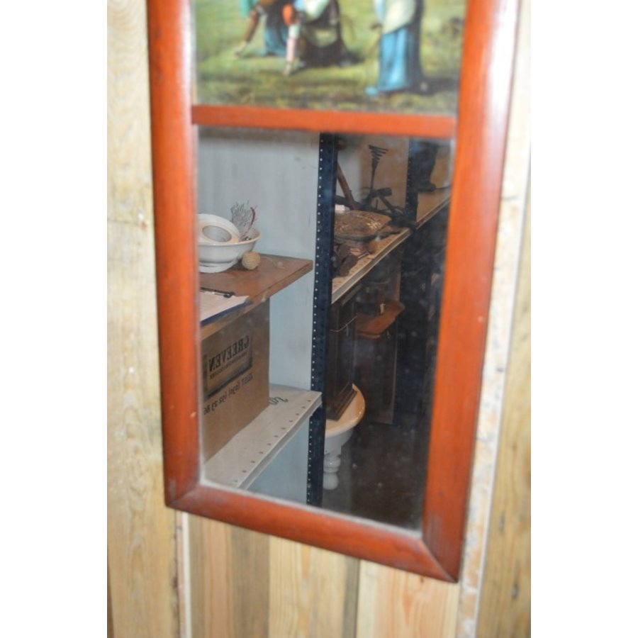 Vintage spiegel jaren 50 met veldtafereel-3
