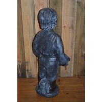thumb-Decoratief beeld jongetje met schaal-3