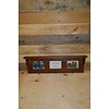 LoodsVol, Tweedehands Moderne acacia houten wandkapstok met fotolijstjes