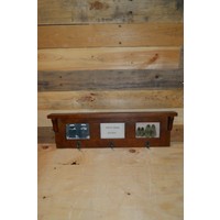 thumb-Moderne acacia houten wandkapstok met fotolijstjes-1