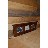 thumb-Moderne acacia houten wandkapstok met fotolijstjes-2