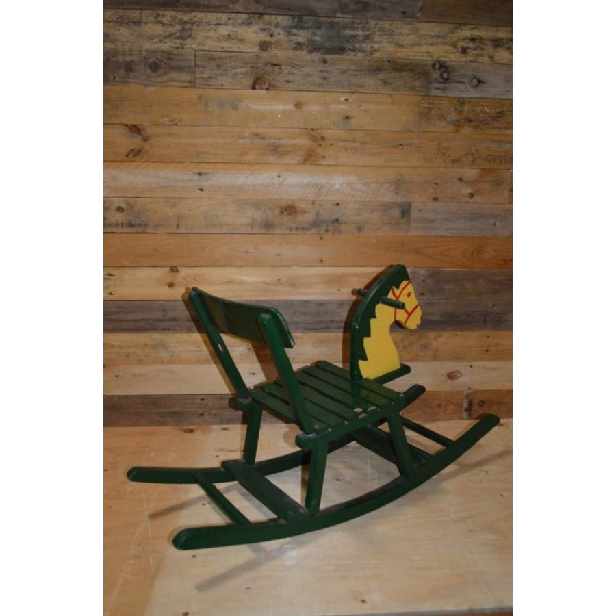 Hobbel- en schommelpaard van hout, leuk voor spel en decoratie-4