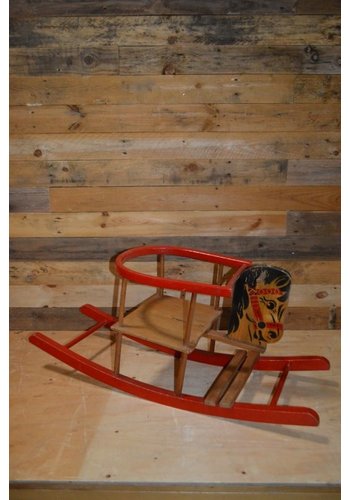Vintage houten hobbelpaard 