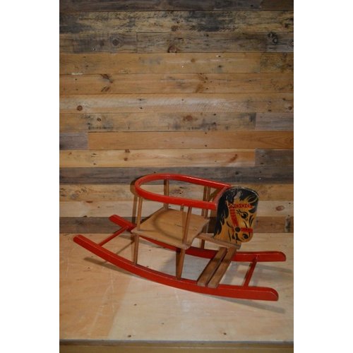 Vintage houten hobbelpaard 