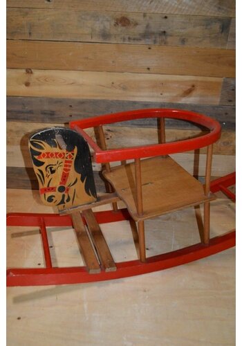Vintage houten hobbelpaard 