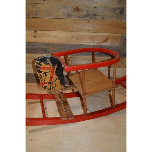Vintage houten hobbelpaard 