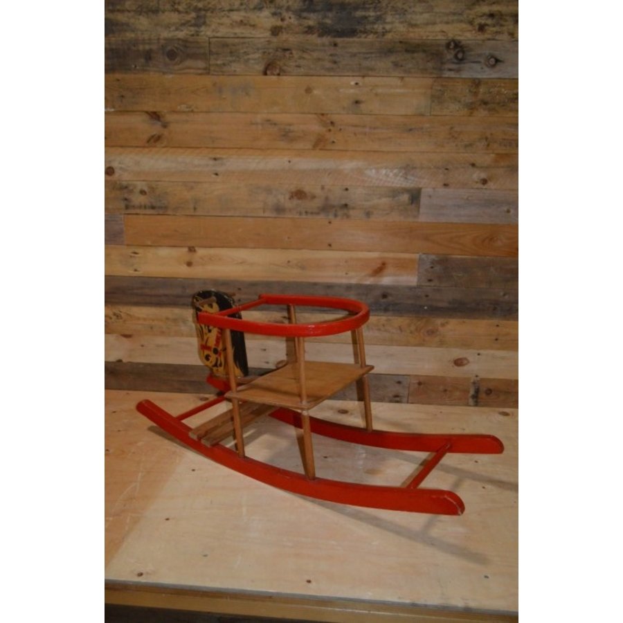 Vintage houten hobbelpaard voor kinderen en decoratie-4