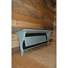 LoodsVol, Tweedehands Vintage houten kapstok boerengroen met hoedenplank