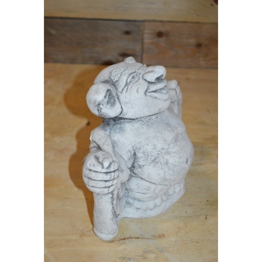 Grappig betonnen potloodventer trol beeldje voor binnen en buiten, perfect als cadeau-2