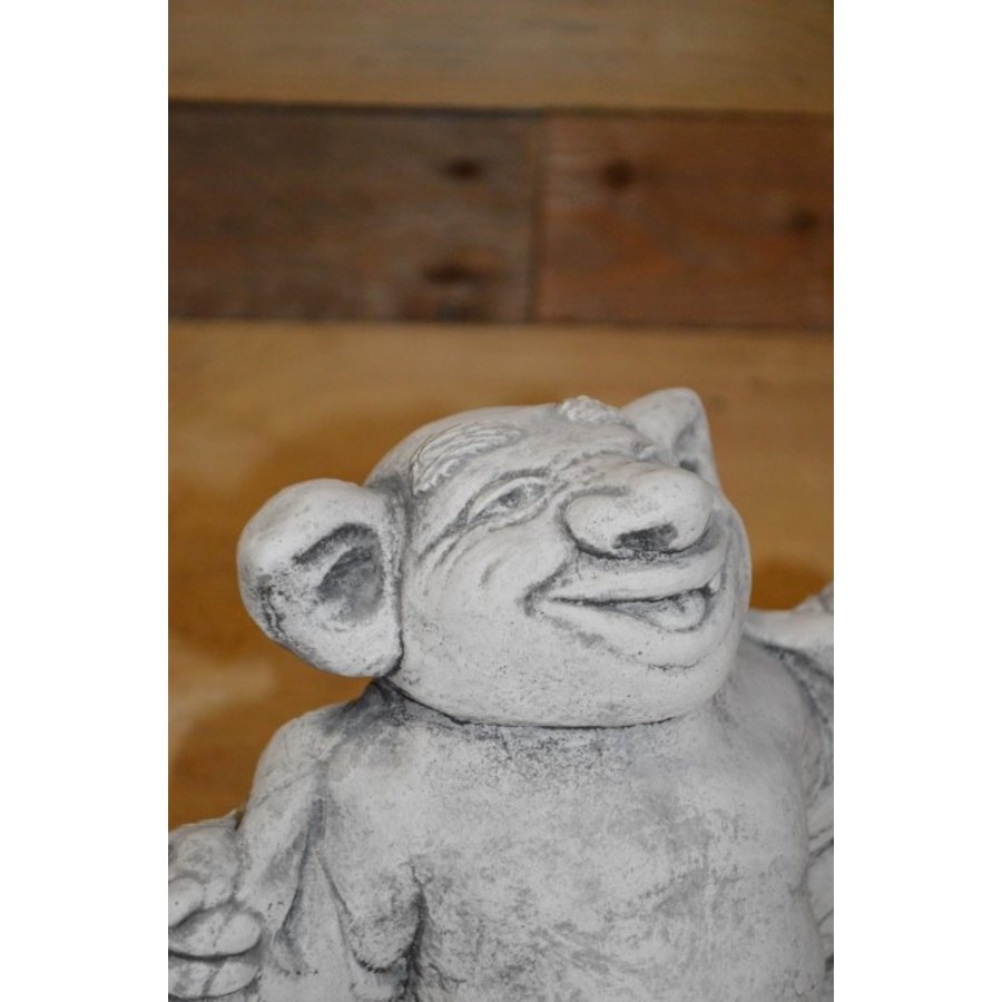 Grappig betonnen potloodventer trol beeldje voor binnen en buiten, perfect als cadeau-5