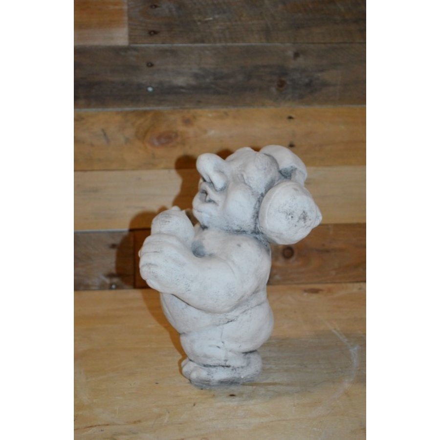 Diskjockey swingende en zingende trol met koptelefoon-4