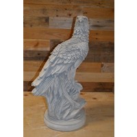 thumb-Adelaar achterom kijkend op boomstronk van beton-4