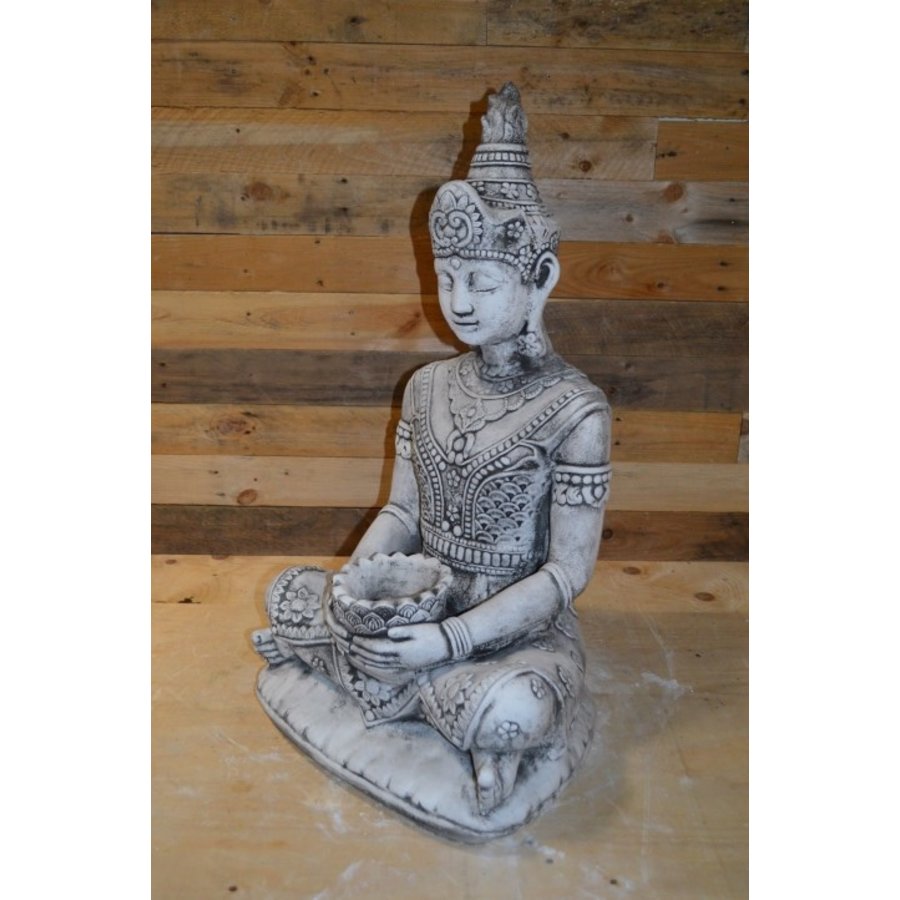 Shiva god in lotushouding met schaaltje voor kaars of bloem-5