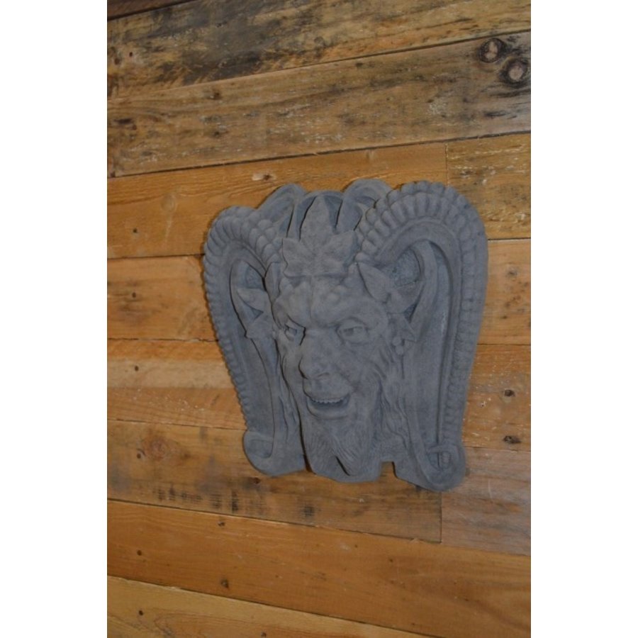 Pan god van de panfluit als betonnen wandhanger en ornament-3