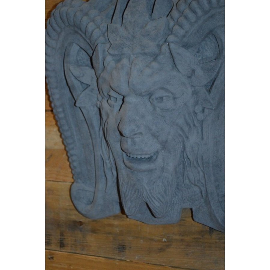 Pan god van de panfluit als betonnen wandhanger en ornament-4