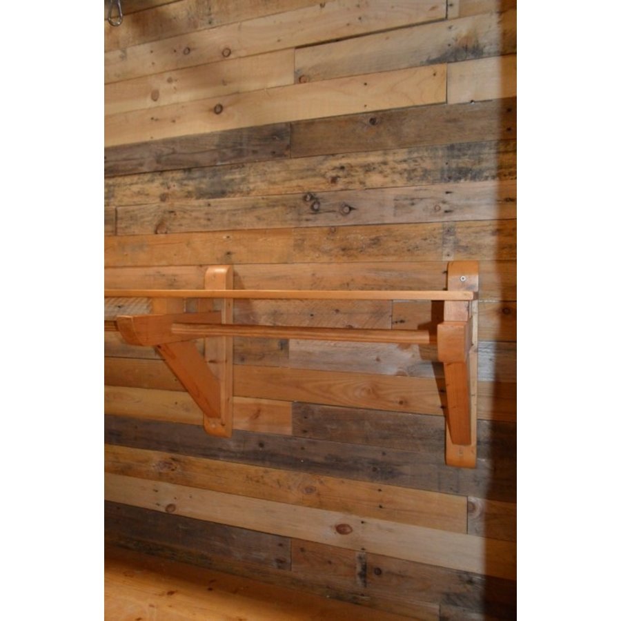 Kapstok van massief vurenhout of sauna handdoekenrek-3