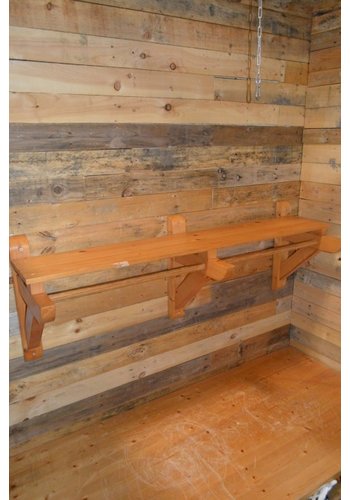 Houten kapstok met hoedenplank 