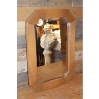 thumb-Achthoekige spiegel met blank eiken lijst-1