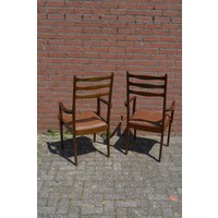 thumb-Set van 2 vintage design armstoelen van mahonie-4