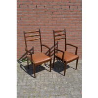 thumb-Set van 2 vintage design armstoelen van mahonie-1