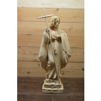 thumb-Handgesneden houten Jezus beeld – Uniek religieus kunstwerk-1