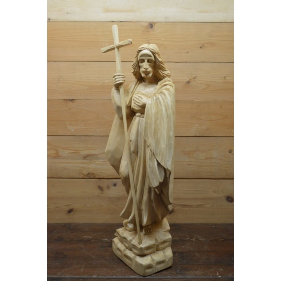 Handgesneden houten Jezus beeld – Uniek religieus kunstwerk-2