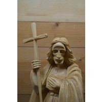 thumb-Handgesneden houten Jezus beeld – Uniek religieus kunstwerk-3